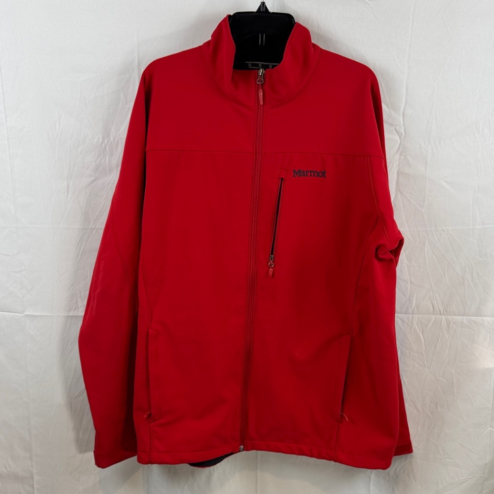 Marmot Men's Vibrant Red Performance Full Zip Front Pockets Jacket Size XXL - Picture 2 of 13